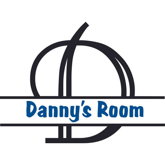 Name Initial Letter Personalized Customized Wall Decal - Custom Vinyl Wall Art - Personalized Name - Baby Girls Boys Kids Bedroom Wall Decal Room Decor Wall Stickers Decoration Size (30x30 inch)