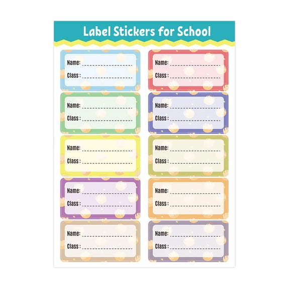 Name Labels, 3.5x2.25 inch Blank Nametags, Sticky Name Tags for Whiteboards Locker Fridge School Office Home 10 Colors