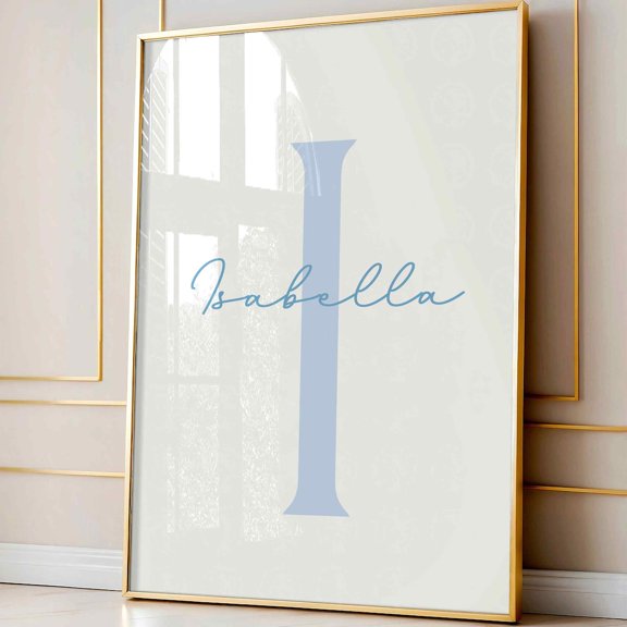 Name Monogram Typography Wall Art Home Decor