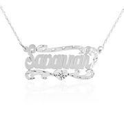 JN MONOGRAMS Name Necklace 925 Sterling Silver Personalized Name Necklace - Made in USA