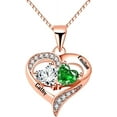 thumbnail image 1 of Name Necklace Personalized Heart Necklace With 2 Birthstones 2 Names, Customized Name Pendant For Mother Daughter, Mothers Day Gifts For Mom Wife Girlfriend[Z4475], 1 of 1