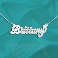 thumbnail image 1 of Name Necklace Sterling Silver Script Name Necklace - Personalized Name Necklace - Handcrafted Designer - Custom Name Necklace - Made in USA, 1 of 2