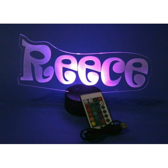Name Night Light Up Lamp Any Name Shape Lamp LED Personalized Create Your Own Name Custom Desk Table Lamp, Our Newest Feature - It's Wow, with Remote 16 Colors Changing, Free Engraving, Great Gift