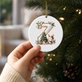 thumbnail image 1 of Name Ornaments for Christmas Tree, 3.15" Cute Deer Personalized Christmas Ornaments, Custom Initial Ornaments A-Z Letter Keepsake Gifts, 2D Acrylic Xmas Tree Decorations, 1 of 5