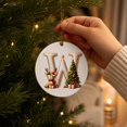 thumbnail image 1 of Name Ornaments for Christmas Tree, 3.15" Cute Deer Personalized Christmas Ornaments, Custom Initial Ornaments A-Z Letter Keepsake Gifts, 2D Acrylic Xmas Tree Decorations, 1 of 5