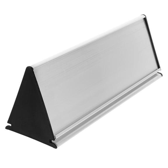 Customizable Blank Door Sign Plate Aluminum Alloy Office Wall Nameplate for Display Silver Color