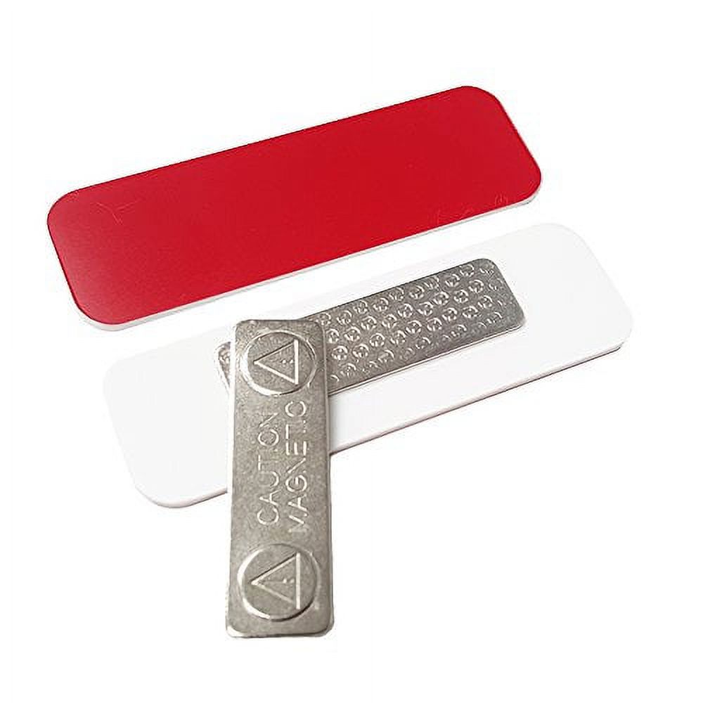 Name Tag/Badge Blanks 10 Pack Red 1" X 3", Round Corners,