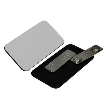 Name Tag / Badge Blanks - 100 Pack - 1-1/2" X 3" (White) Round Corners, Magnetic Backing