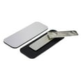 thumbnail image 1 of Name Tag / Badge Blanks - 50 Pack - 1" X 3" (Brushed Silver) Round Corners, White Pin Backing, 1 of 1