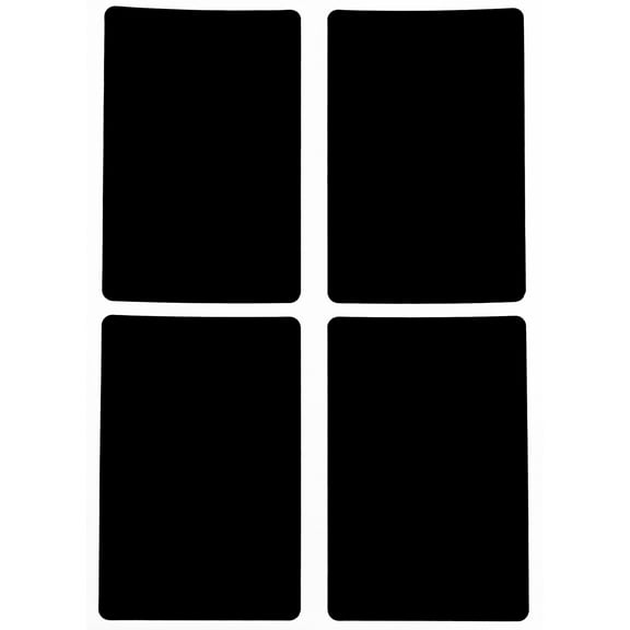 Name Tag Labels to Write on 3 X 2 inch, Rectangular Black Label Stickers Sheets - 200 Pack by Royal Green