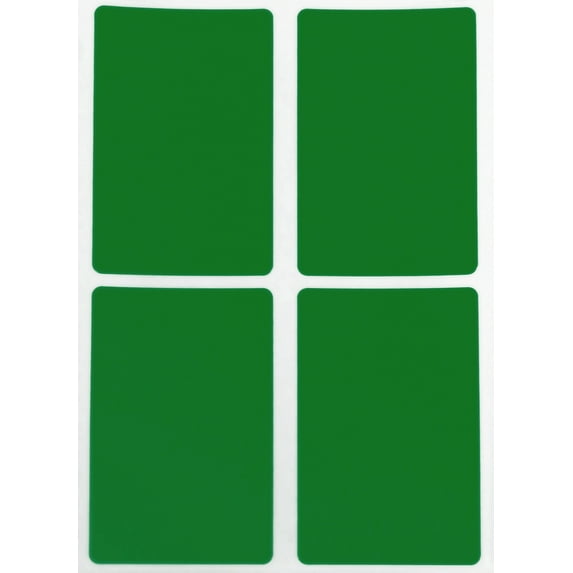 Name Tag Labels to Write on 3 X 2 inch, Rectangular Green Label Stickers Sheets - 200 Pack by Royal Green