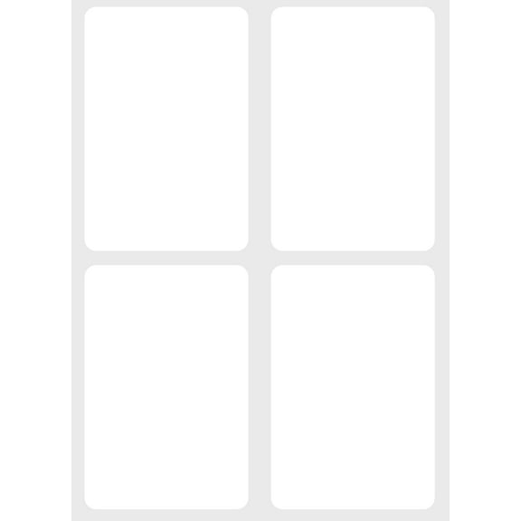 Name Tag Labels to Write on 3 X 2 inches, Rectangular White Label Stickers Sheets - 200 Pack by Royal Green