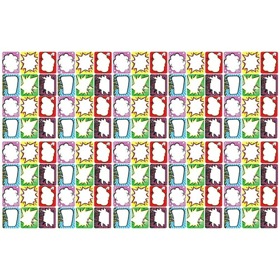 Toyandona Assorted Color Paper Name Tag Stickers for Decoration Self Adhesive Easy to Write 10 Sheets with 120 Pieces