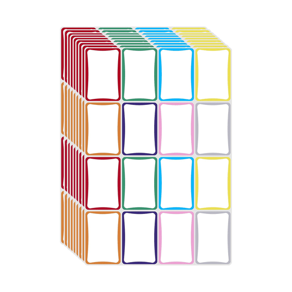 Name Tag Stickers 512 Pack, Self-Adhesive 2x3 Inch Labels for Organizing, Crafting, Field Trips, Conferences, Cubicles, Classroom, Office and Home, Multipurpose Badges, Multicolor