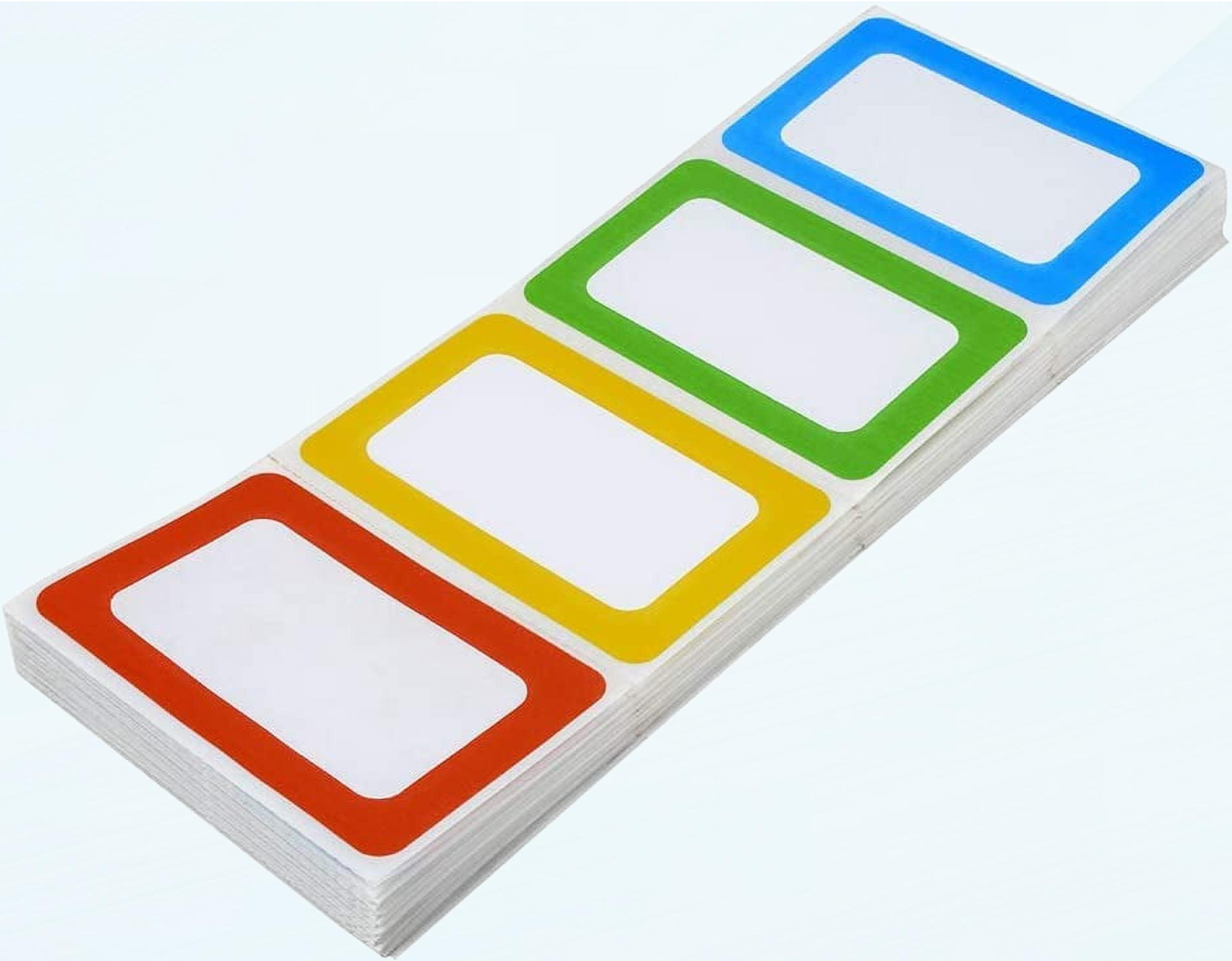 Name Tags Stickers 200 PCS 4 Colors Adhesive Name Tags Stickers 3 5 quot x2