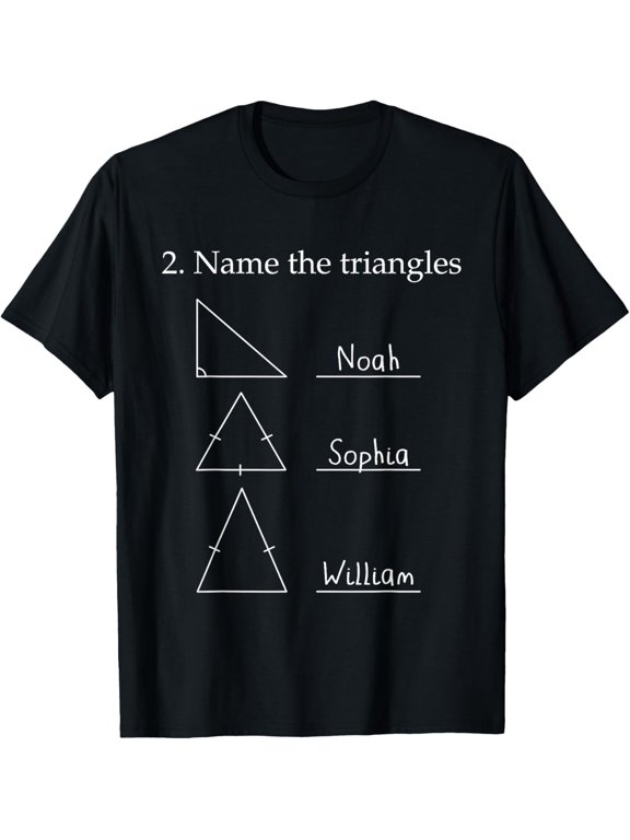 Name The Triangles - Math Problem - Funny Math Lover T-Shirt
