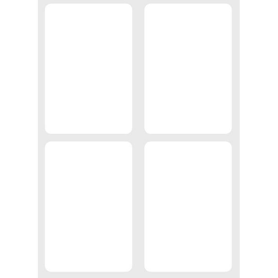 Name tag Sticker Labels in White 3x2 - Rectangular Label (7.5cm x5cm) - 60 Pack by Royal Green