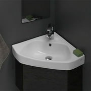 Nameeks 001900-U-One Hole Cerastyle 25-3/10" Ceramic Wall Mounted Bathroom Sink - White