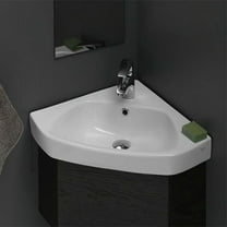CeraStyle by Nameeks 001900-U Arda 25-3/10" Ceramic Wall Mounted Bathroom Sink w