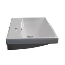 Nameeks 032000-U-Three Hole Elite 23-5/8" Ceramic Wall Mounted/Drop In Bathroom Ramp Sink