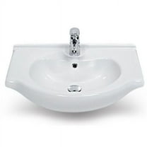 Nameeks 066200-U-One Hole Cerastyle 17" Ceramic Wall Mounted Bathroom Sink - White