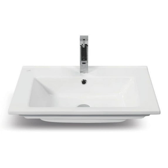 Nameeks 067300-U-One Hole Cerastyle 25-3/5" Ceramic Wall Mounted Bathroom Sink - White