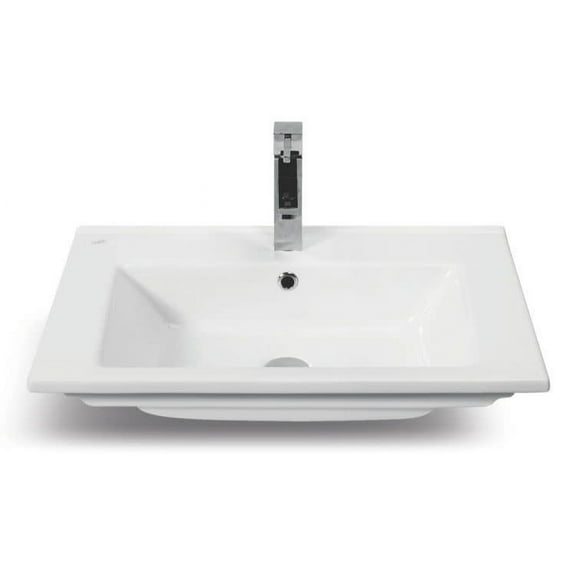 Nameeks 067300-U-One Hole Cerastyle 25-3/5" Ceramic Wall Mounted Bathroom Sink - White