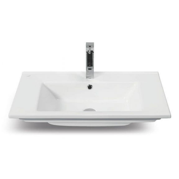 Nameeks 067500-U-One Hole Cerastyle 33-1/2" Ceramic Wall Mounted Bathroom Sink - White