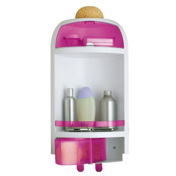 Nameeks 2880 Gedy Collection Wall Mounted Shower Basket - Pink