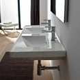 thumbnail image 1 of Nameeks 3006-Two Hole Scarabeo 48" Ceramic Wall Mounted / Drop In Bathroom Sink - White, 1 of 1