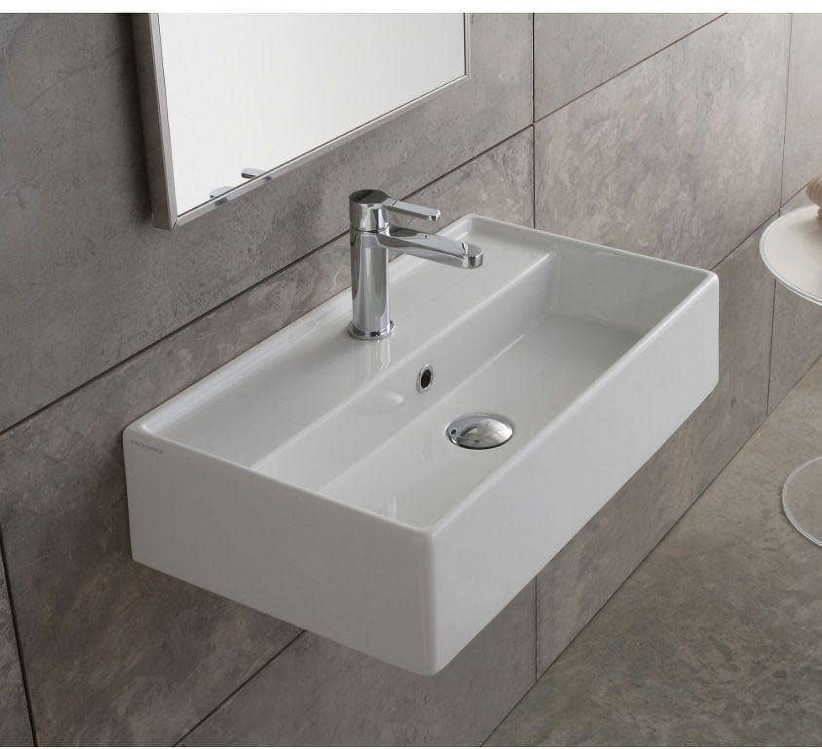 Nameeks Scarabeo 5003-One Hole Scarabeo 31-1/2" Ceramic Wall Mounted / Vessel Bathroom