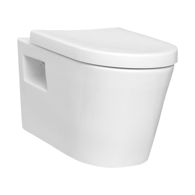 White Ceramic Wall Mounted High Efficiency Dual Flush Toilet