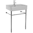 thumbnail image 1 of Nameeks 8031/R-60-Con-One Hole Scarabeo 23-3/5" Ceramic Bathroom Sink For Console, 1 of 2