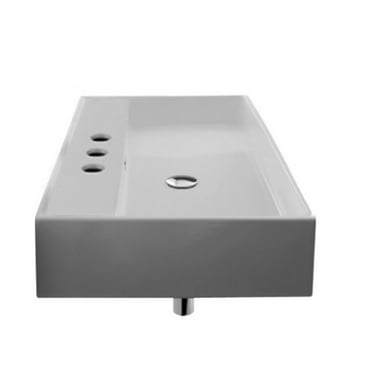 Nameeks 8031/R-80-Three Hole Scarabeo Teorema 31-1/2" Ceramic Wall Mounted / Vessel