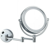 Nameeks Ar7705-3X Glimmer 8" Diameter Circular Brass Make-Up Mirror - Chrome