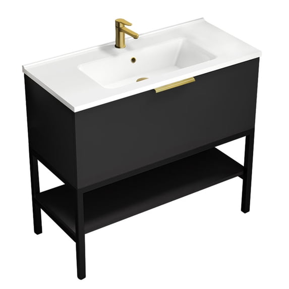 Nameeks Bodrum37 Bodrum 40" Free Standing Single Basin Vanity Set - Gold