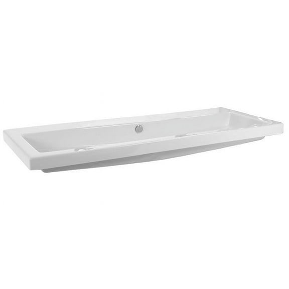 Nameeks Can05011a-No Hole Tecla 47-1/4" Ceramic Wall Mounted / Drop In Bathroom Sink -