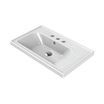 Nameeks Cerastyle 031100-U-Three Hole Frame 27-5/8" Rectangular Ceramic Wall Mount / Drop