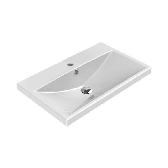 Nameeks Cerastyle 032100-U-One Hole Cerastyle 27-5/8" Rectangular Ceramic Wall Mounted Or