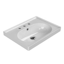 Nameeks Cerastyle 043100-U-Three Hole Arya 25-1/2" Rectangular Ceramic Wall Mount / Drop