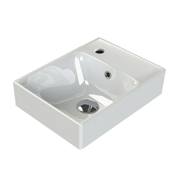 Nameeks Cerastyle 044200-U-One Hole Sharp 15-11/16" Rectangular Ceramic Drop In/Wall