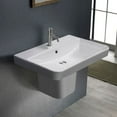 thumbnail image 1 of Nameeks CeraStyle 079600U-S-PED-One Hole Noura 23-5/8" Rectangular Ceramic Wall Mount /, 1 of 3
