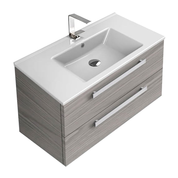 Nameeks ACF DA05-Grey Walnut Dadila 33" Wall Mounted Single Basin Vanity Set - Grey Walnut
