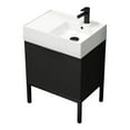 thumbnail image 1 of Nameeks Derin-2417-S-R Derin 24" Free Standing Single Basin Vanity Set - Matte Black /, 1 of 6