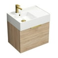 thumbnail image 1 of Nameeks Derin-2417-W-S-L Derin 24" Wall Mounted Single Basin Vanity Set - Brown Oak /, 1 of 7