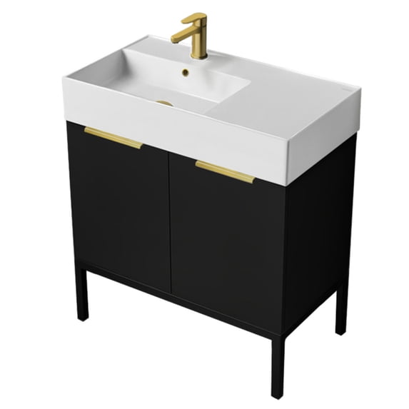 Nameeks Derin603 Derin 32" Free Standing Single Basin Vanity Set - Gold