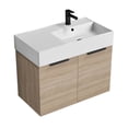 thumbnail image 1 of Nameeks Derin-3217-W-C-R Derin 32" Wall Mounted Single Basin Vanity Set - Brown Oak, 1 of 7