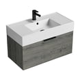 thumbnail image 1 of Nameeks Derin-3217-W-S Derin 32" Wall Mounted Single Basin Vanity Set - Grey Oak / Black, 1 of 7