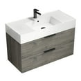 thumbnail image 1 of Nameeks Derin-4018-W Derin 40" Wall Mounted Single Basin Vanity Set - Grey Oak / Black, 1 of 7