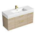 thumbnail image 1 of Nameeks Derin-4818-W-C Derin 48" Wall Mounted Single Basin Vanity Set - Brown Oak / Matte, 1 of 7